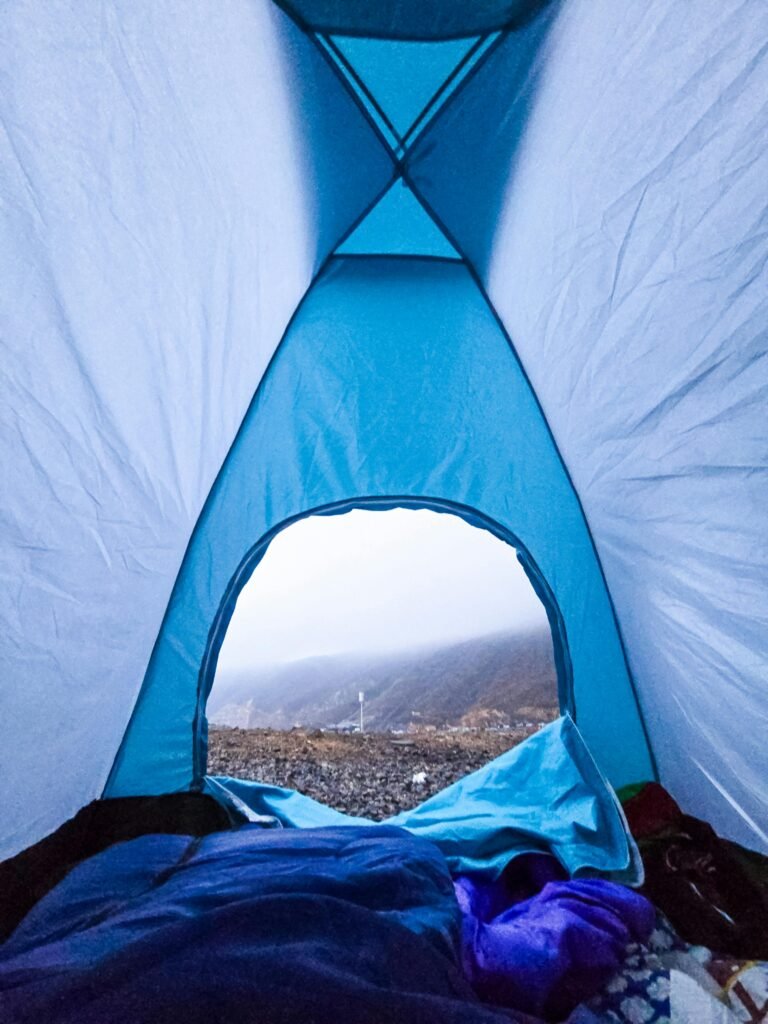 Ultralight inflatable sleeping pad with pillow for hikin