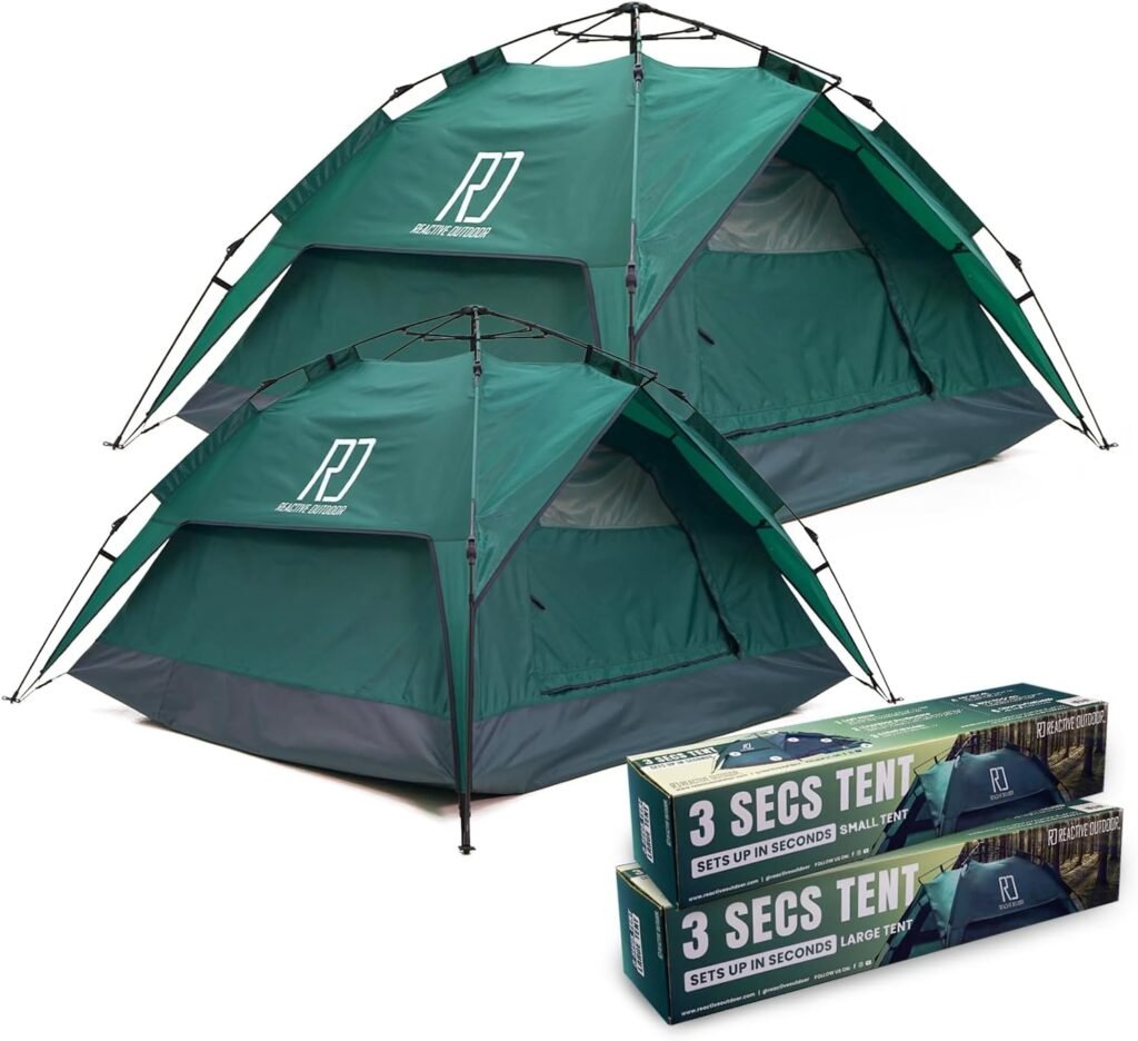 Reactive Outdoor 3 Second Tent – Instant Pop Up Camping Tent for Easy Adventures
