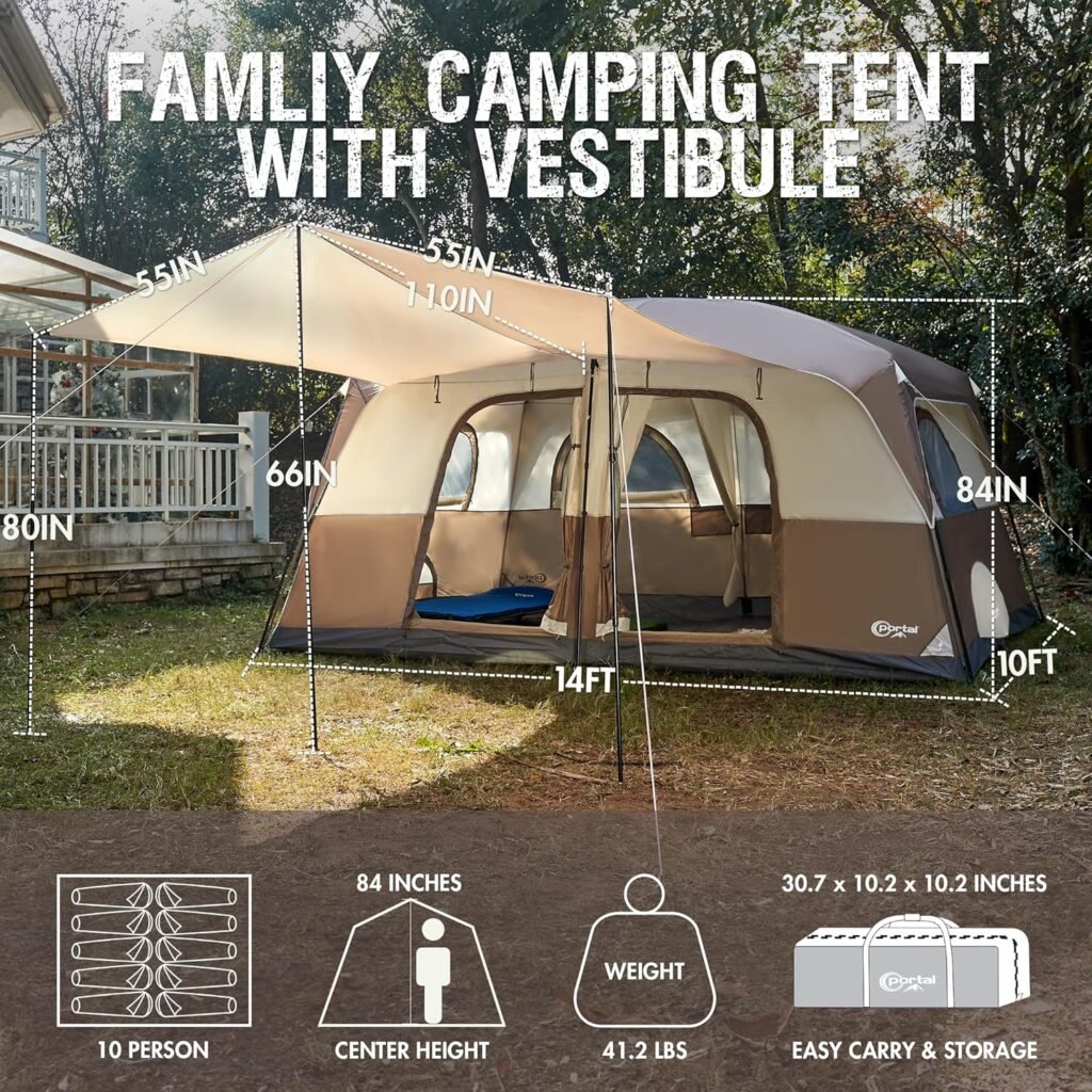 PORTAL 6-10 Person Family Camping Tent